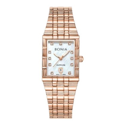 Bonia Elegance BNB10925-2557 White Dial Stainless Steel Women Watch 